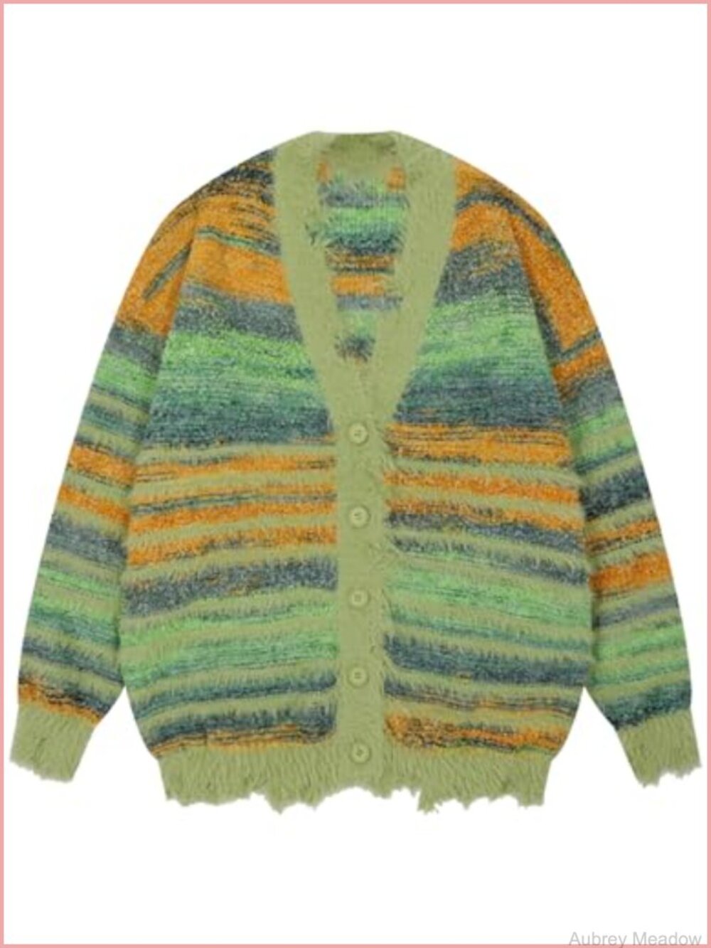 Oversized Open Front Knit Cardigan Sweater Fringe Casual
